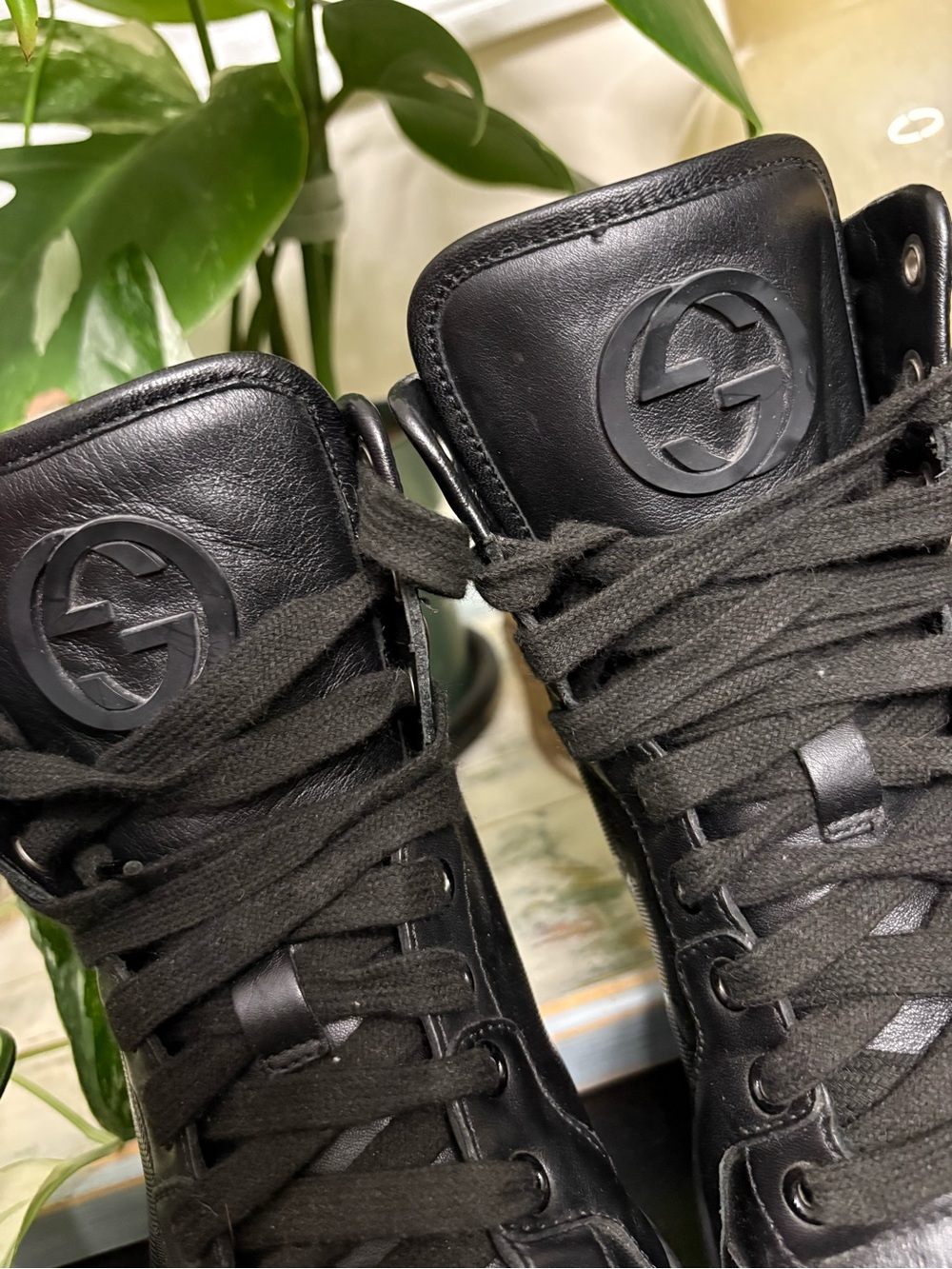 Gucci GG Imprime Black High Top Sneaker 224778 - Picture 4 of 10